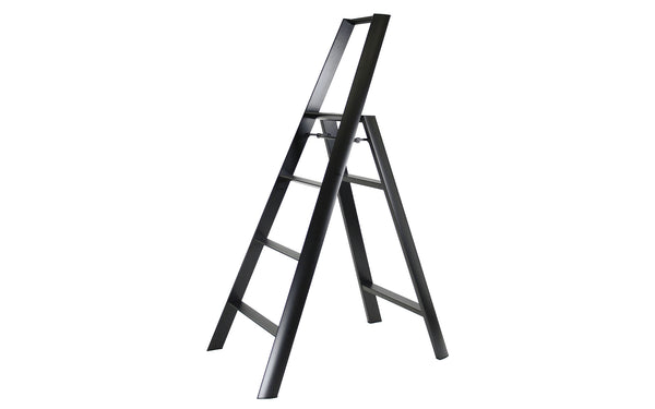 Black wooden shop step ladder