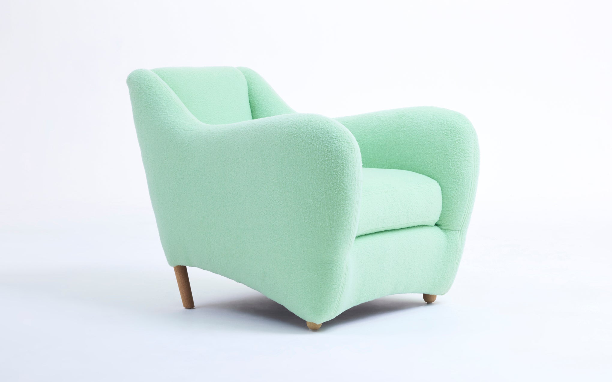 Pastel deals green armchair